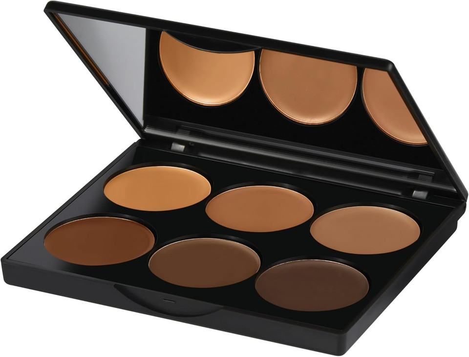 Sleek MakeUP Cream Contour Kit, 6 Easily Blendable Colours for Smooth and Long Lasting Contour, Medium