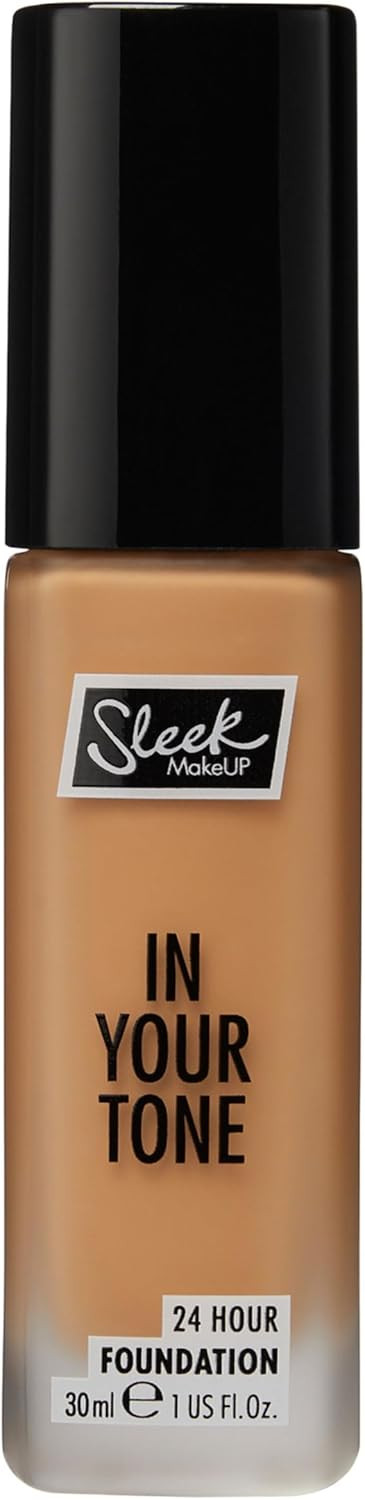 Sleek MakeUP In Your Tone 24 Hour Foundation, Medium Buildable Coverage in 30 Shades, Semi-Matte Flawless Finish, 5W, 30ml