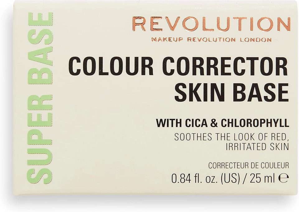 Revolution Beauty, Superbase Colour Correcting Green Primer, Even Out Skin Tone, Multi-Use Makeup Bas