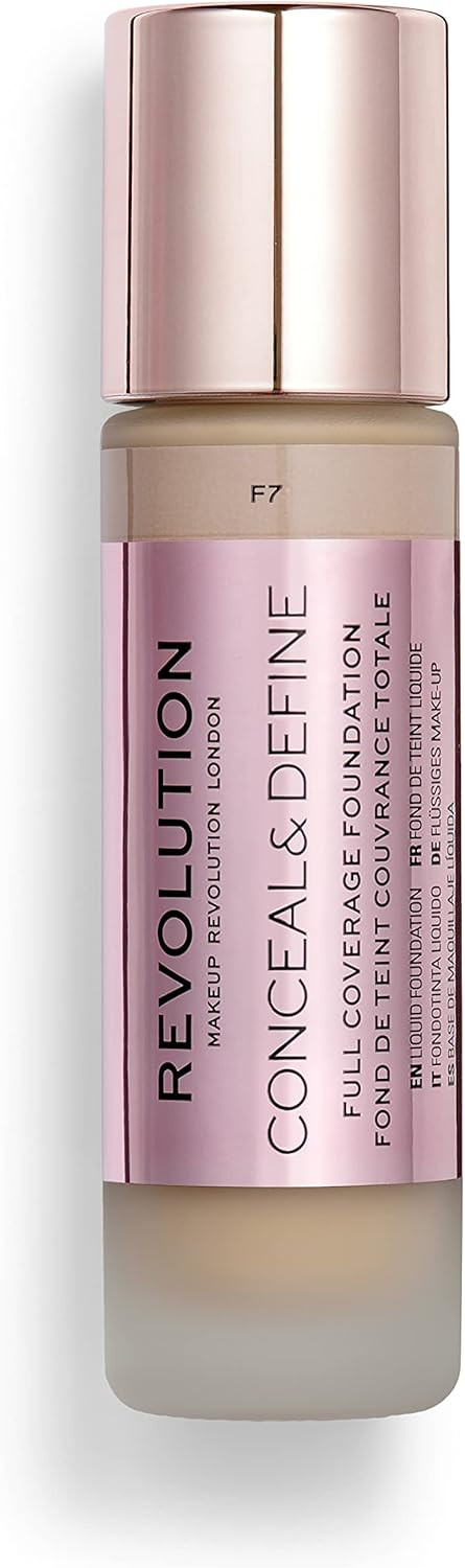 Revolution Beauty London, Conceal and Define, Foundation, F7, 23ml