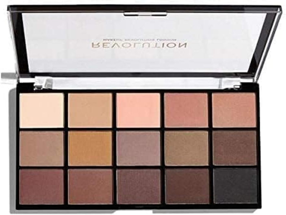 Makeup Revolution Reloaded Eyeshadow Palette, Matte Eye Colours, 15 Shades, Basic Mattes, 16.5g Makeup Revolution Reloaded Eyeshadow Palette, Matte Eye Colours, 15 Shades, Basic Mattes, 16.5g