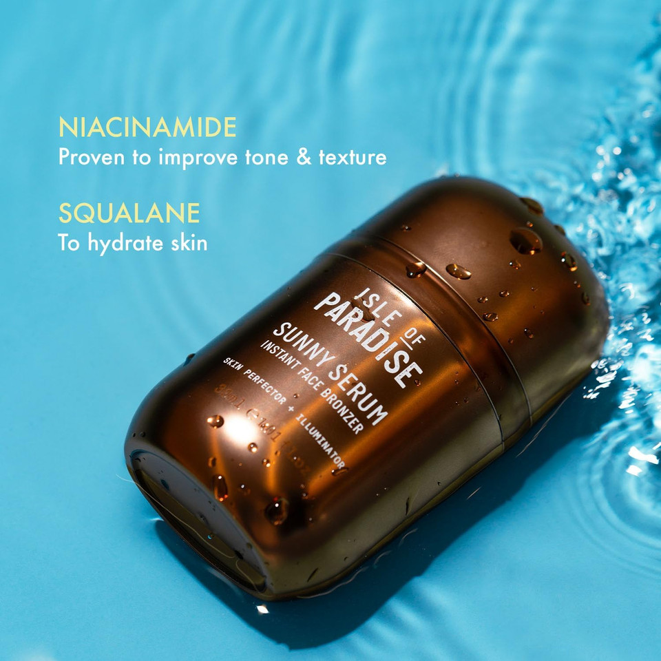 Isle of Paradise Sunny Serum, Skin Perfecting and Illuminating Instant Face Bronzer