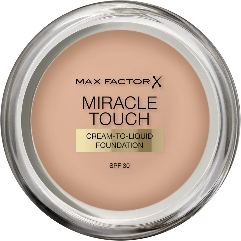 Max Factor - Miracle Touch Foundation - Lightweight Cream To Liquid Formula - Spf 30 & Hyaluronic Acid - 80 Bronze Max Factor - Miracle Touch Foundation - Lightweight Cream To Liquid Formula - Spf 30 & Hyaluronic Acid - 80 Bronze