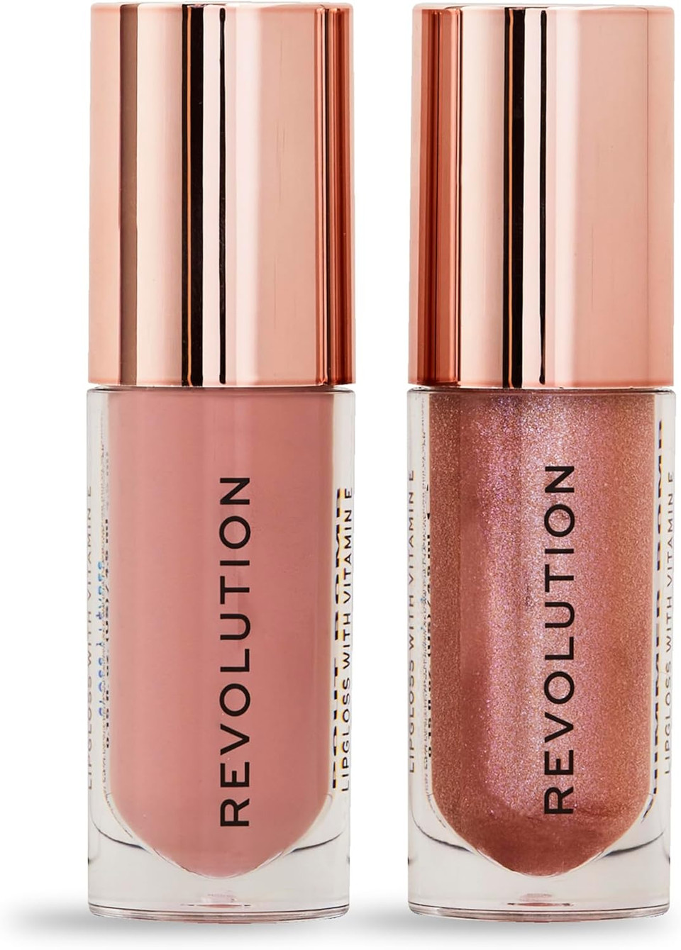 Revolution Beauty All About The Pout Gift Set, Makeup Gift Set, Shimmer Bomb & Pout Bomb Plumping & Nourishing Gloss Duo, Vegan & Cruelty-Free