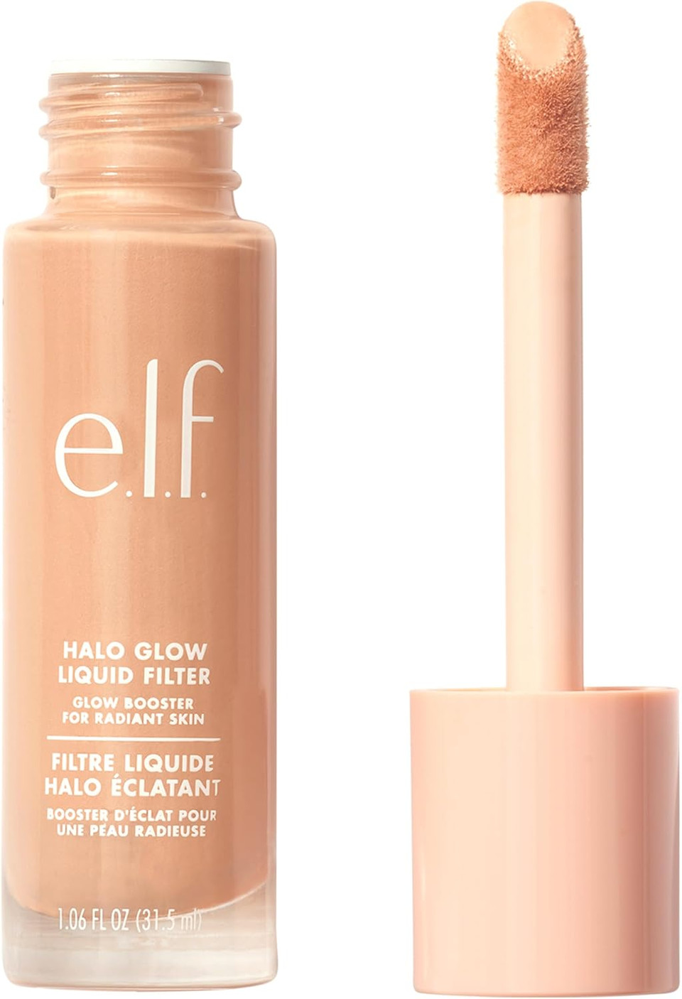 e.l.f. Halo Glow Liquid Filter, Complexion Booster For A Glowing, Soft-Focus Look, Infused With Hyaluronic Acid, Vegan & Cruelty-Free, 3 Light - Medium e.l.f. Halo Glow Liquid Filter, Complexion Booster For A Glowing, Soft-Focus Look, Infused With Hyaluronic Acid, Vegan & Cruelty-Free, 3 Light - Medium