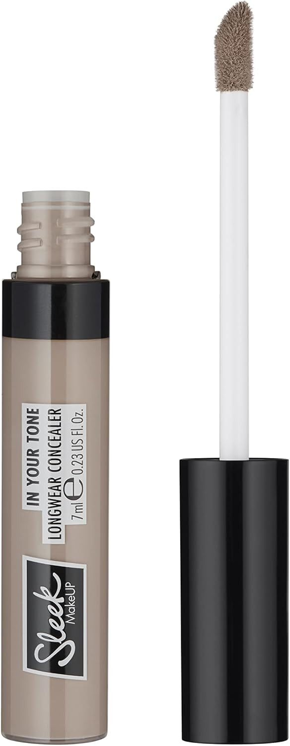 Sleek MakeUP In Your Tone Longwear Concealer, Hides Dark Circles and Covers Blemishes, Buildable Medium to Full Coverage, 4N, 7ml (Pack of 2)