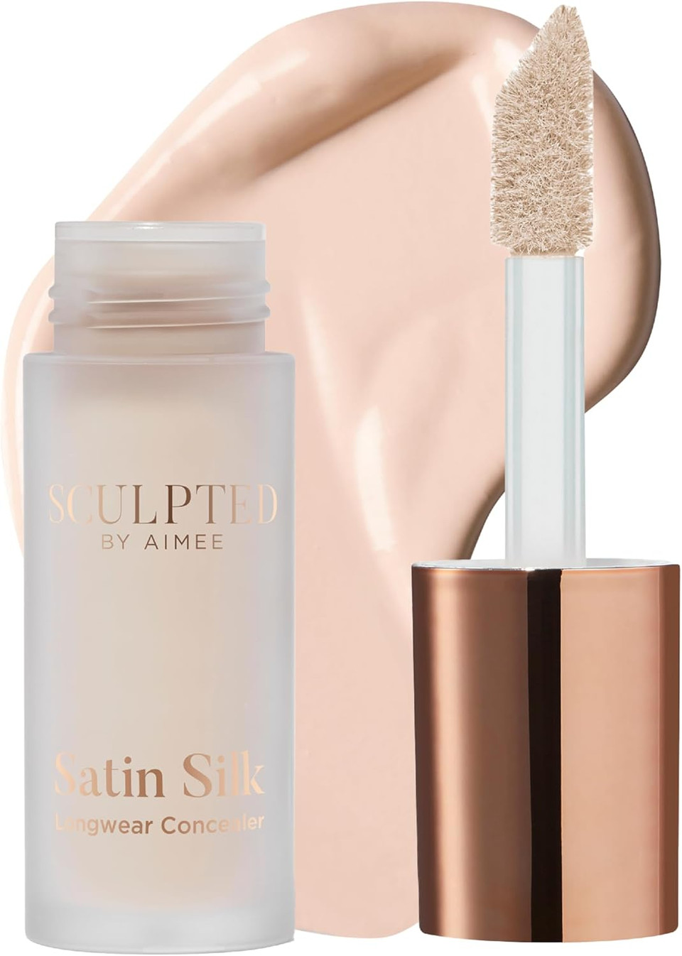 Satin Silk Longwear Concealer - Lightweight, Hydrating & Long-Lasting Concealer from Sculpted by Aimee for Dark Circles, Blemishes and Pigmentation (Golden 4.0)