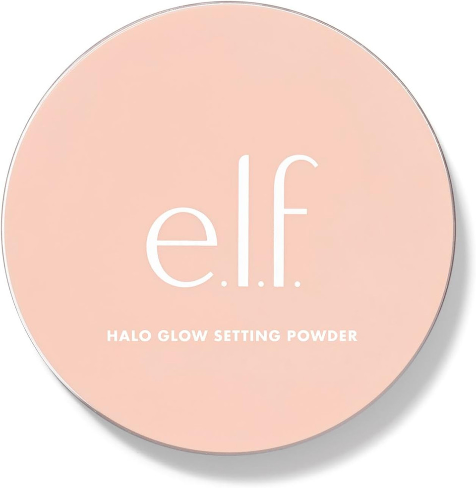 e.l.f., Halo Glow Setting Powder, Silky, Weightless, Blurring, Smooths, Minimizes Pores and Fine Lines, Creates Soft Focus Effect, Light, Semi-Matte Finish, 0.24 Oz (Pack of 2)