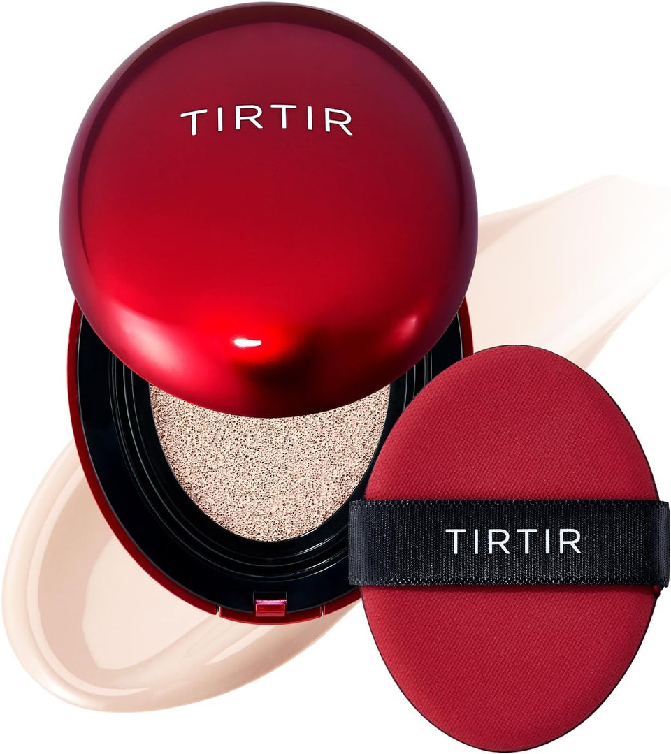 TIRTIR Mask Fit Red Cushion Foundation | Japan's No.1 Choice for Glass skin, Long-Lasting, Lightweight, Buildable Coverage, Semi-Matte (13N Fair Ivory, 18g (Pack of 1))