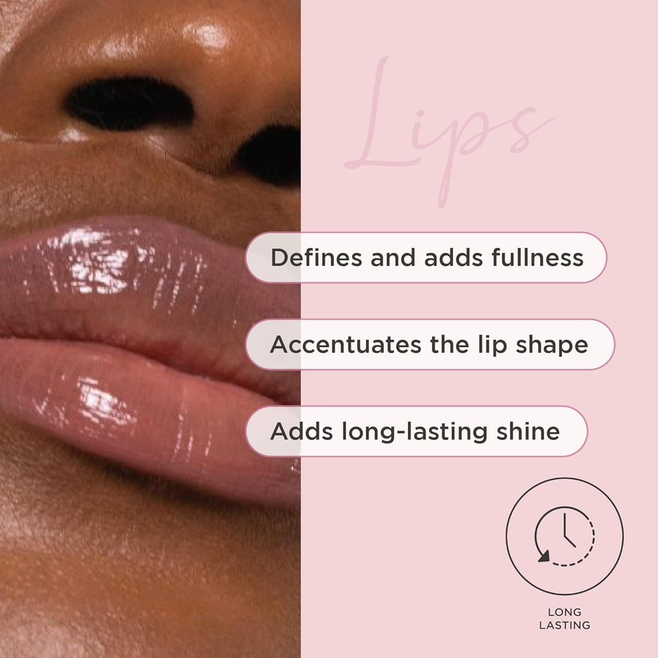 Line & Shine Duo Blush from Sculpted by Aimee - 2-in-1 Long-Lasting Creamy Liner and Clear Gloss with Shea Butter and Raspberry Seed Oil