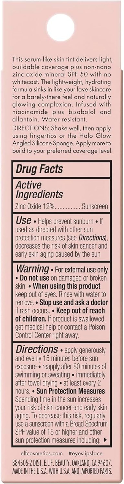 e.l.f. Halo Glow Skin Tint SPF 50, Tinted Moisturiser For Light, Buildable Coverage, Creates A Natural Glow, Vegan & Cruelty-Free, 10 Tan Neutral e.l.f. Halo Glow Skin Tint SPF 50, Tinted Moisturiser For Light, Buildable Coverage, Creates A Natural Glow, Vegan & Cruelty-Free, 10 Tan Neutral