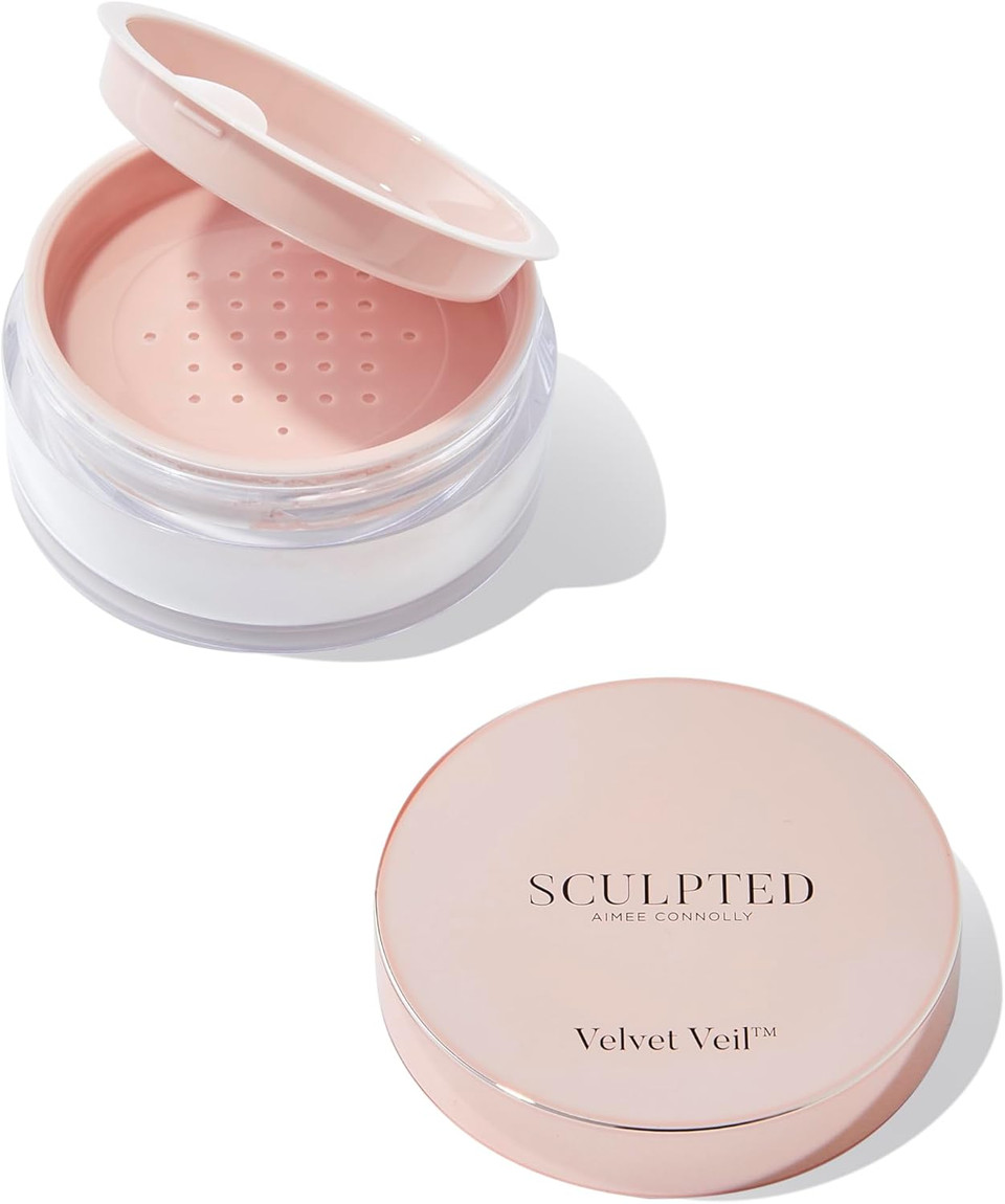 Velvet Veil Pressed Setting Powder from Sculpted by Aimee - 10g Travel Friendly, Compact, Translucent Face Powder to Regulate Shine and Prolong Makeup - with Hyaluronic Acid & Niacinamide