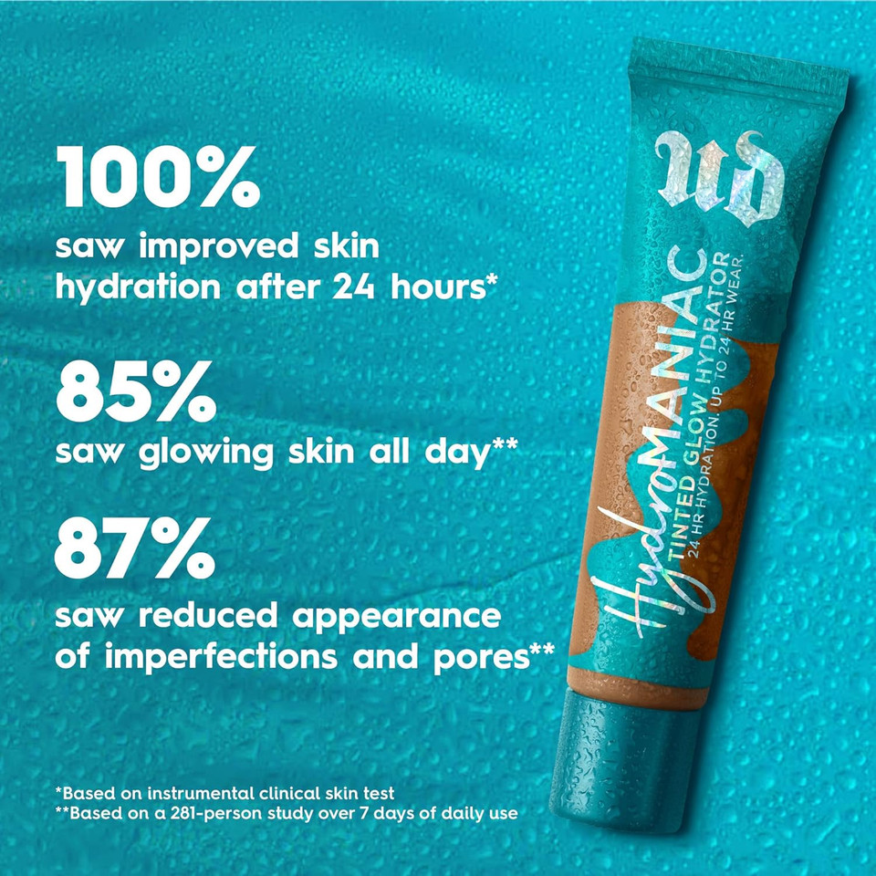 Urban Decay Stay Naked Hydromaniac Tinted Glow Foundation, Buildable Medium Coverage, Vegan Formula*, Shade: 10, 35ml Urban Decay Stay Naked Hydromaniac Tinted Glow Foundation, Buildable Medium Coverage, Vegan Formula*, Shade: 10, 35ml