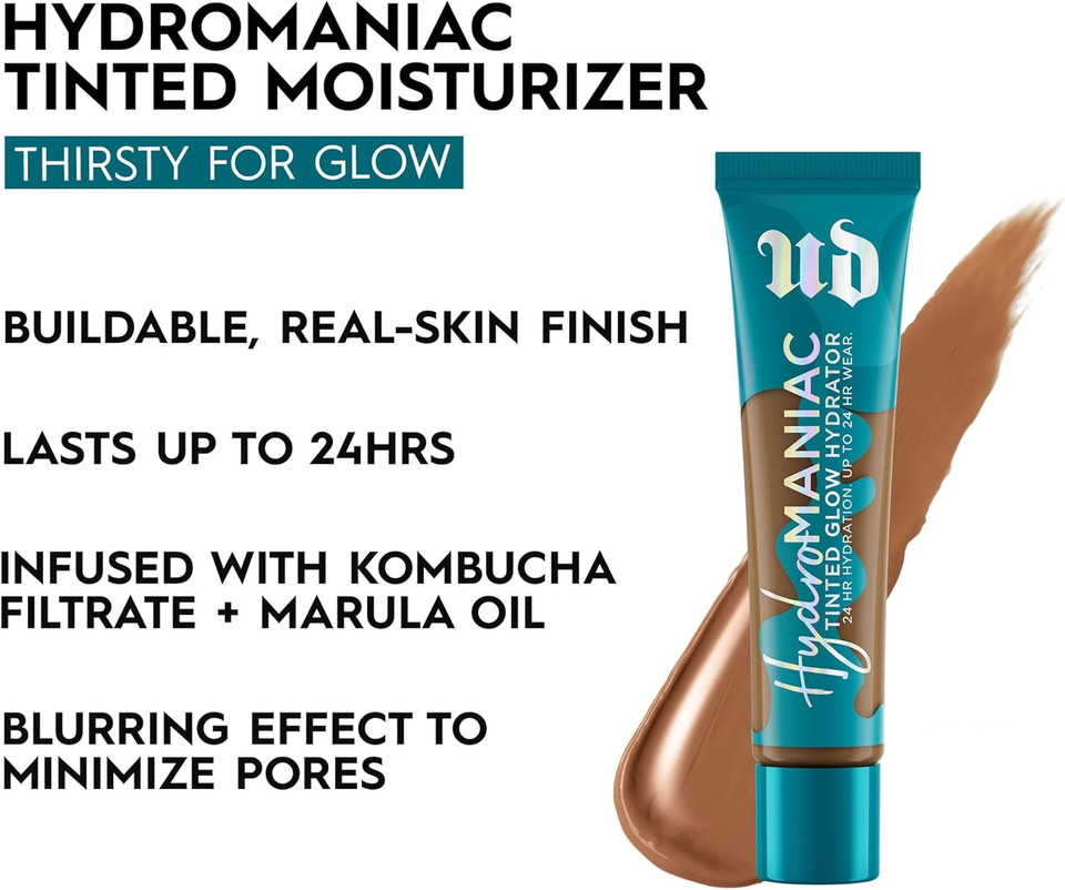 Urban Decay Stay Naked Hydromaniac Tinted Glow Foundation, Buildable Medium Coverage, Vegan Formula*, Shade: 10, 35ml Urban Decay Stay Naked Hydromaniac Tinted Glow Foundation, Buildable Medium Coverage, Vegan Formula*, Shade: 10, 35ml