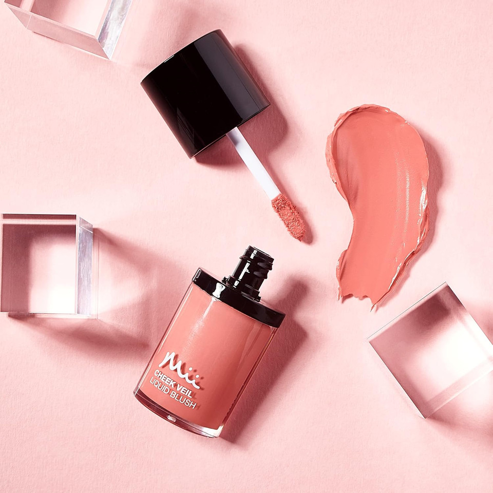 Mii Cosmetics Cheek Veil Liquid Blush | Weightless Liquid Blusher for Cheeks | Brightens with a Natural, Healthy Glow | Buildable & Blendable Makeup Blush | Peach Brown | Glow Up | 7ml Mii Cosmetics Cheek Veil Liquid Blush | Weightless Liquid Blusher for Cheeks | Brightens with a Natural, Healthy Glow | Buildable & Blendable Makeup Blush | Peach Brown | Glow Up | 7ml