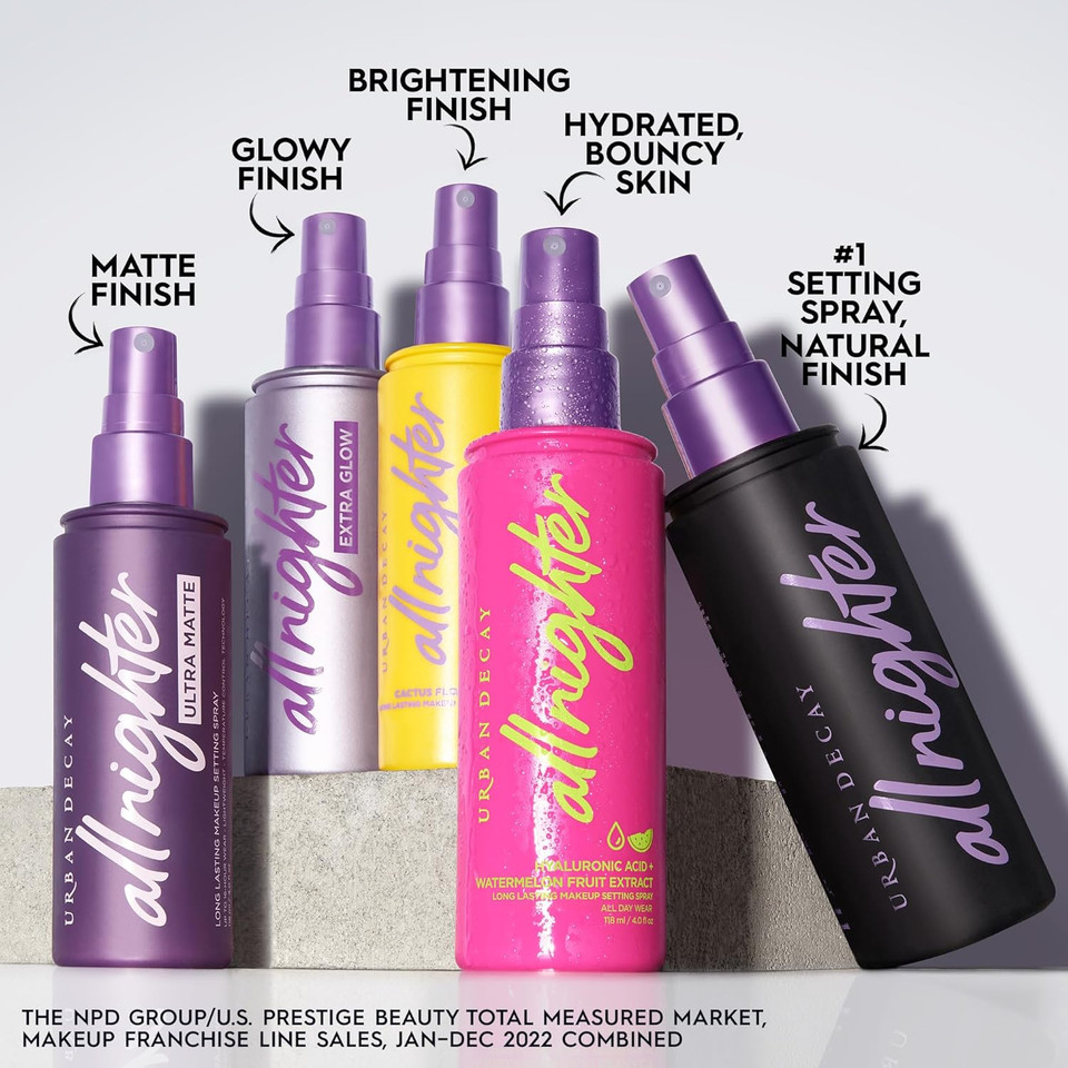 Urban Decay All Nighter Makeup Setting Spray, Matte Long-Lasting Fixing Spray for Face, 118ml Urban Decay All Nighter Makeup Setting Spray, Matte Long-Lasting Fixing Spray for Face, 118ml