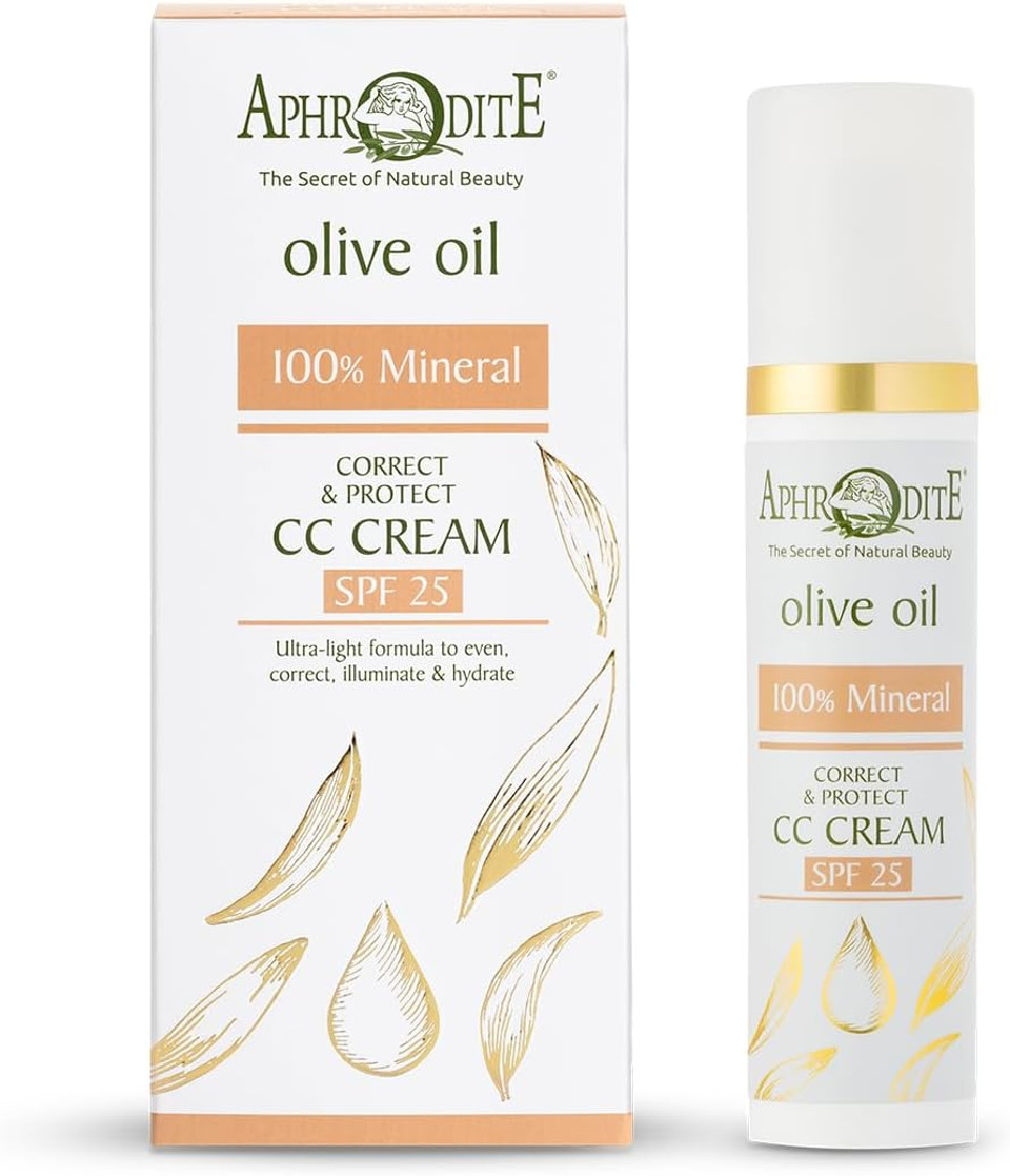 Aphrodite Multi-Benefit CC Cream - Toning Cream with 25 SPF to Protect & Hydrate Infused with Argan Oil and Vitamin E (50 ml / 1.70 fl oz)