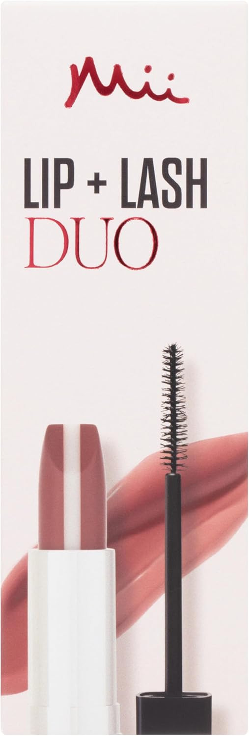 Mii Cosmetics Dramatic Eye Mascara and Eyeshadow Duo Gift Set | Professional Eye Makeup Set with Eyeshadow Stick and Lengthening Mascara | Makeup Gift Set for Women, Perfect Makeup Bundle | Indigo