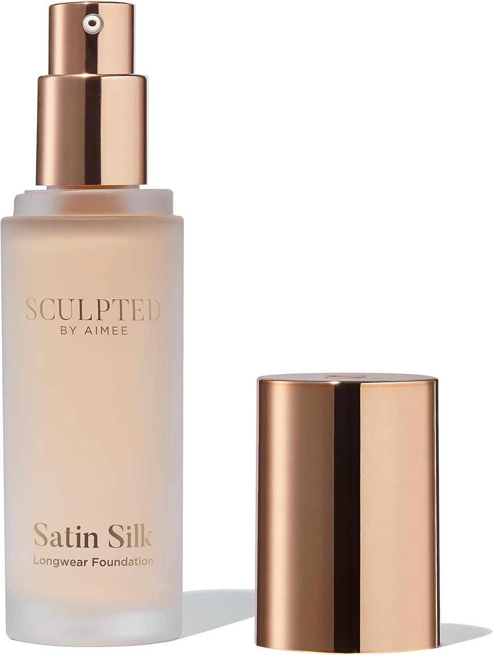 Satin Silk Longwear Foundation from Sculpted by Aimee (Tan 5.0) - Lightweight, Hydrating & Buildable High Coverage, Sweat-Resistant Foundation