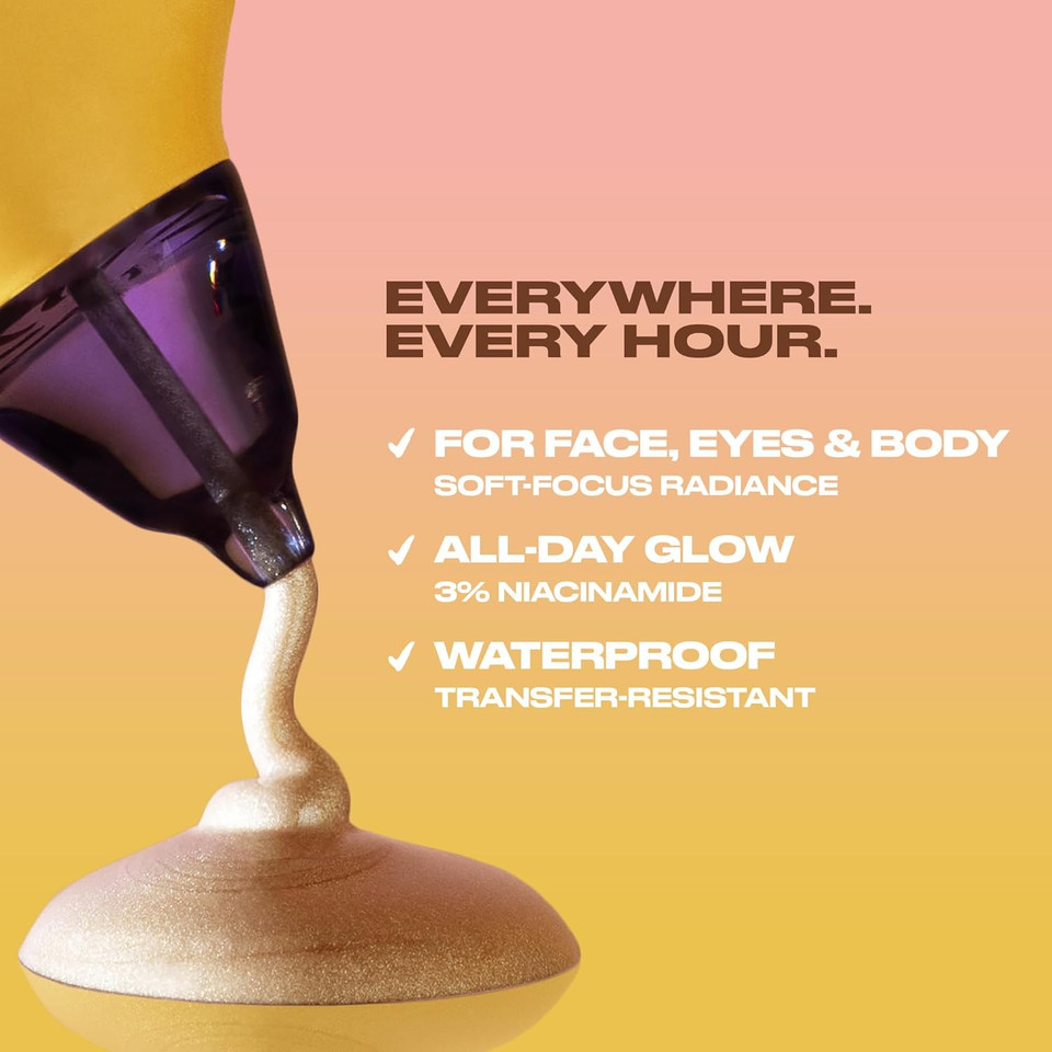 Urban Decay Facebond Luminizer, Waterproof Liquid Highlighter, Formulated with 3% Niacinamide & Vitamin E, Shade: 30ml