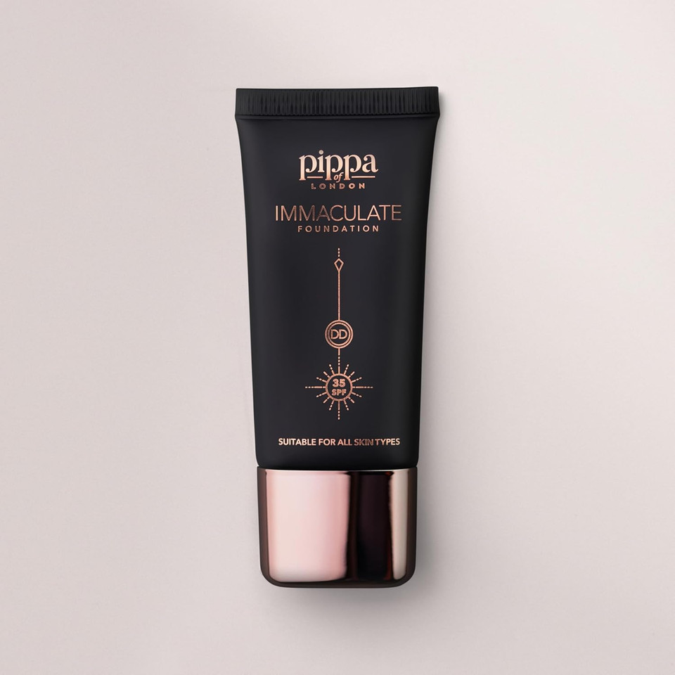 Pippa of London Immaculate Liquid Foundation, Cappuccino 203, Lightweight, Medium Coverage, Matte Finish SP35