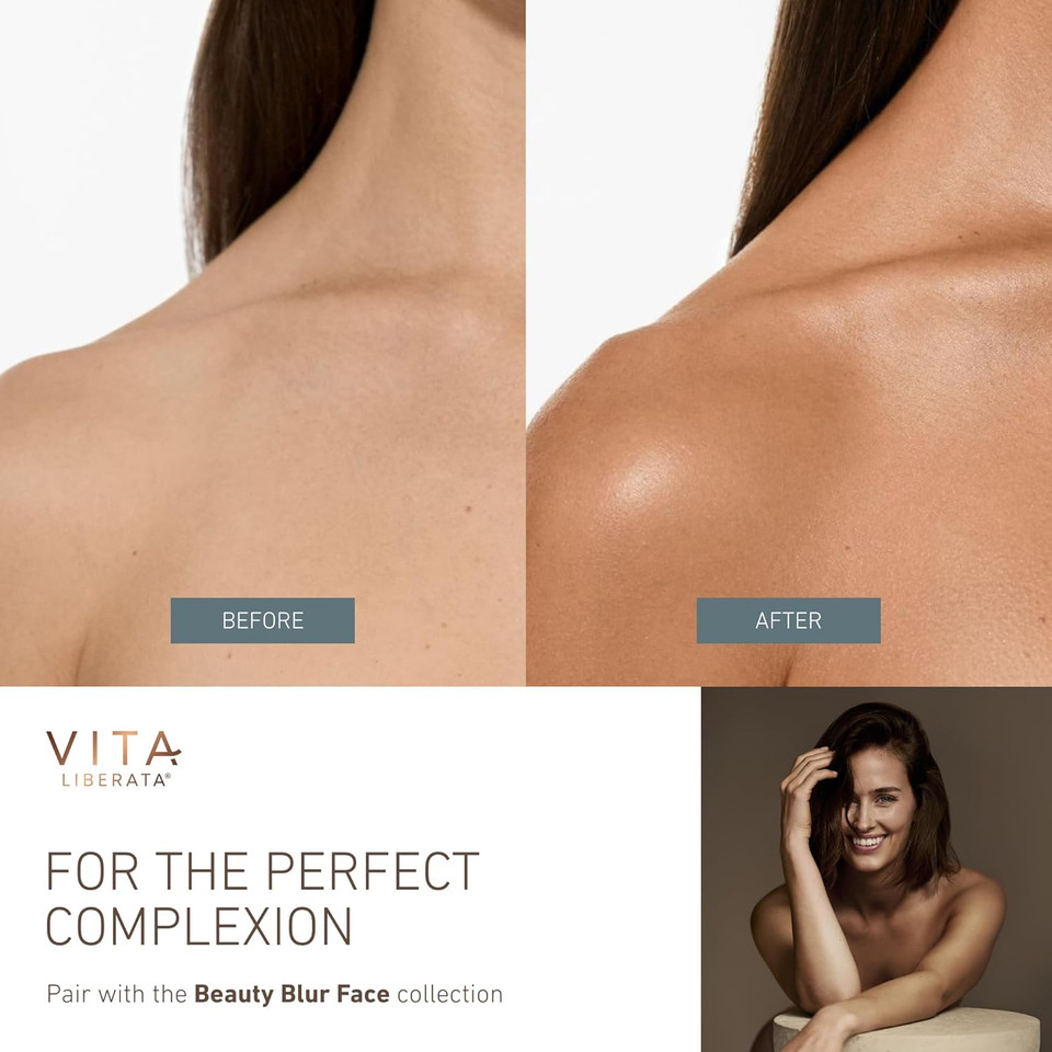 VITA LIBERATA Body Blur Light 100ml & Mitt Bundle, Leg & Body Makeup, Skin Perfector, Wash Off Instant Tan, Streak Free Application Blending Brush, Water resistant, Disguise Imperfections VITA LIBERATA Body Blur Light 100ml & Mitt Bundle, Leg & Body Makeup, Skin Perfector, Wash Off Instant Tan, Streak Free Application Blending Brush, Water resistant, Disguise Imperfections
