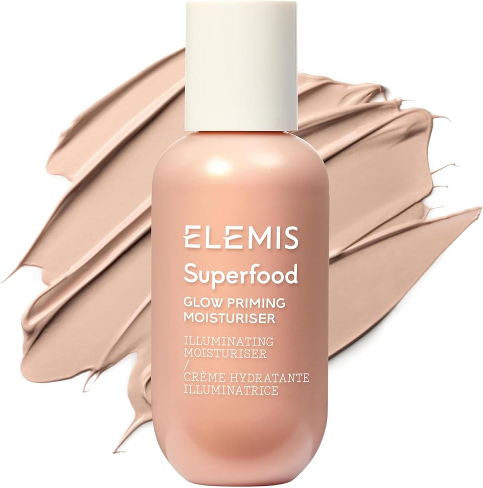 ELEMIS Superfood Glowy Primer  Hydrating & Brightening Primer for Smooth, Radiant Skin, Preps Face for Flawless Makeup Application and Glowing Complexion 60ml