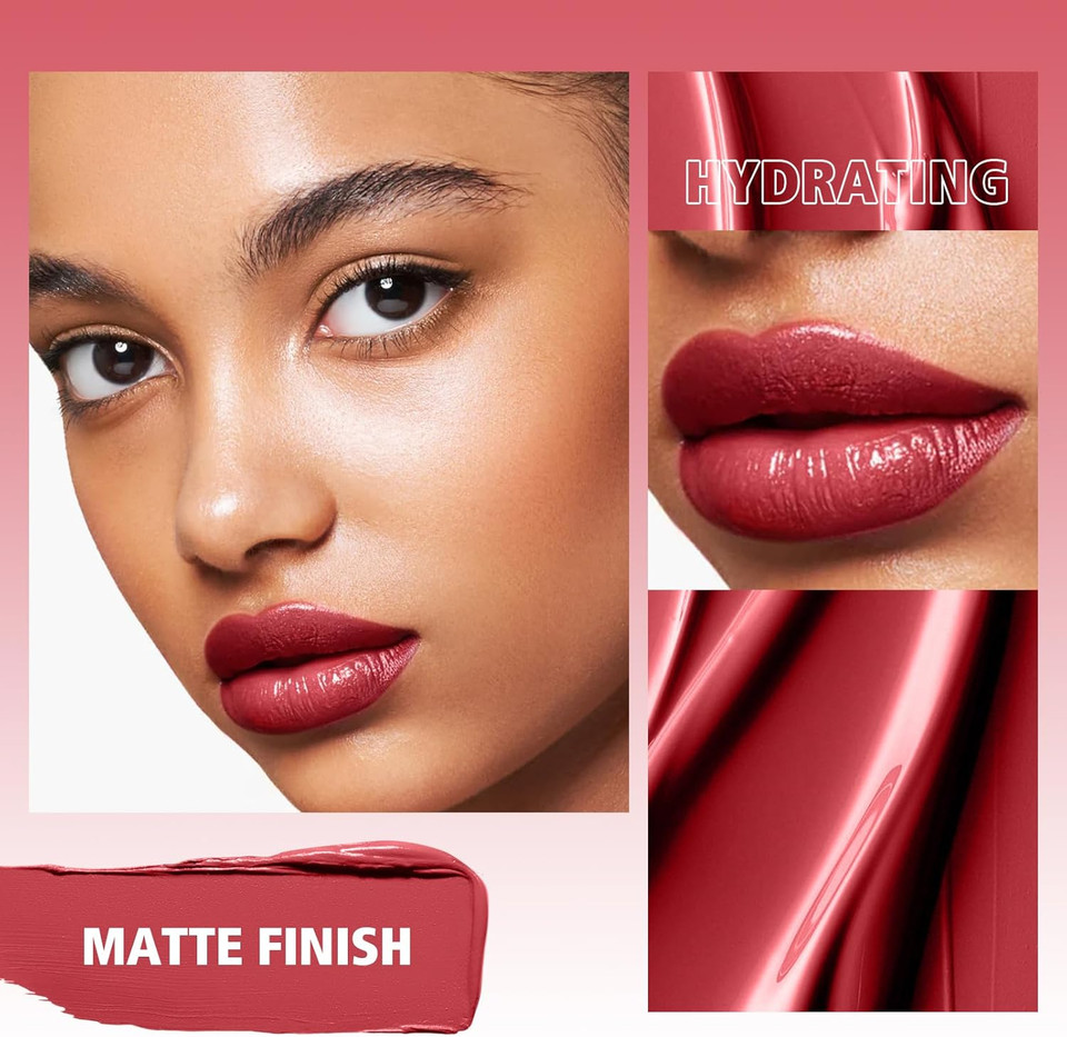 Super Lustrous Matte Lipstick, Super Moisturizing Tinted Lip Balm, Ultra-Rich Color, Natural Cream Gloss Finish for Dry Lip Care #4 Super Lustrous Matte Lipstick, Super Moisturizing Tinted Lip Balm, Ultra-Rich Color, Natural Cream Gloss Finish for Dry Lip Care #4