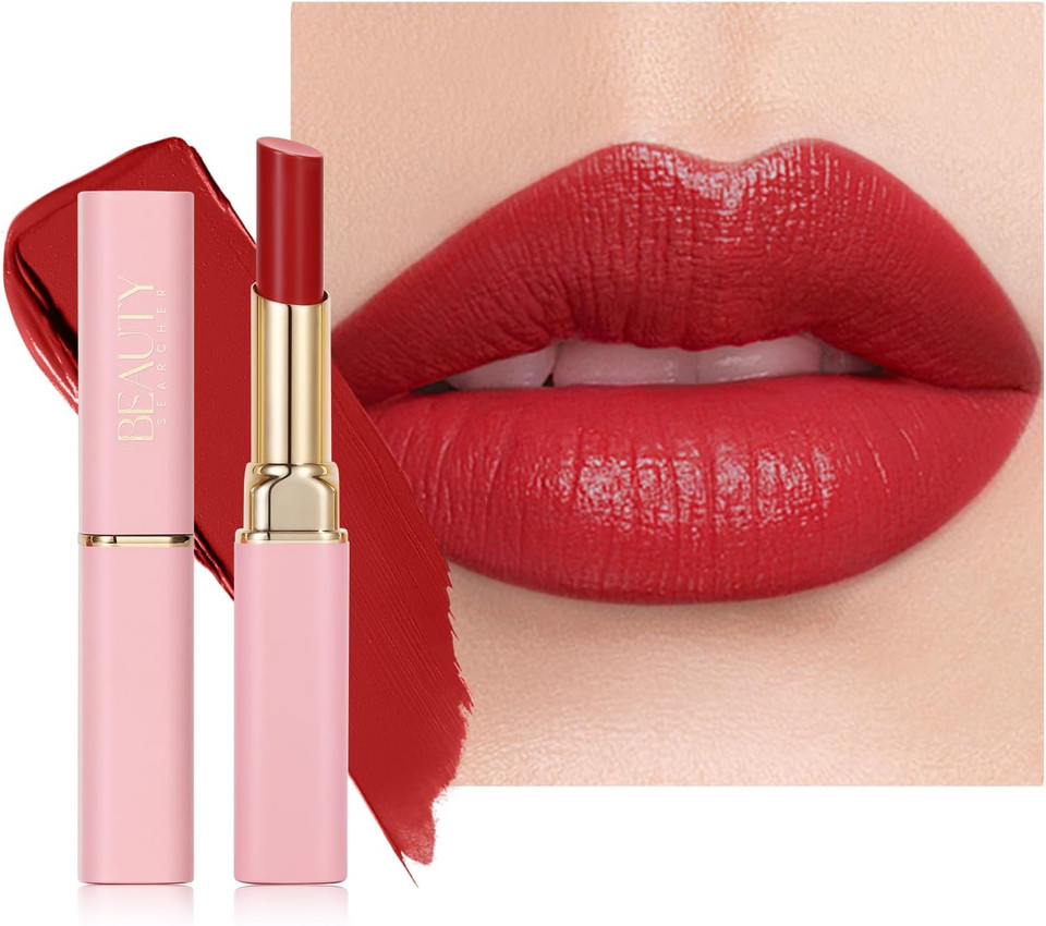 Super Lustrous Matte Lipstick, Super Moisturizing Tinted Lip Balm, Ultra-Rich Color, Natural Cream Gloss Finish for Dry Lip Care #6