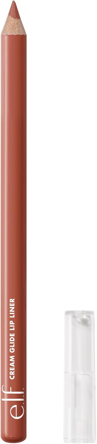 e.l.f. Cream Glide Lip Liner, Highly Pigmented Pencil for Shaping & Sculpting Lips, Semi-Matte Finish, Vegan & Cruelty-Free, Mocha Move