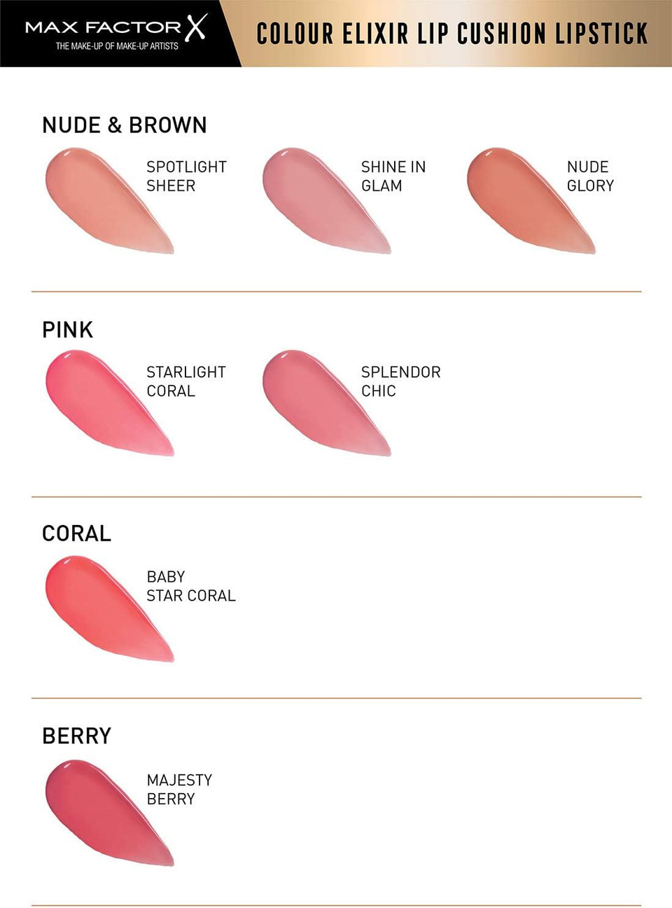 Max Factor Colour Elixir Lip Cushion Gloss With Mineral Oil And Vitamin E, Nude Glory, 9 Ml Max Factor Colour Elixir Lip Cushion Gloss With Mineral Oil And Vitamin E, Nude Glory, 9 Ml