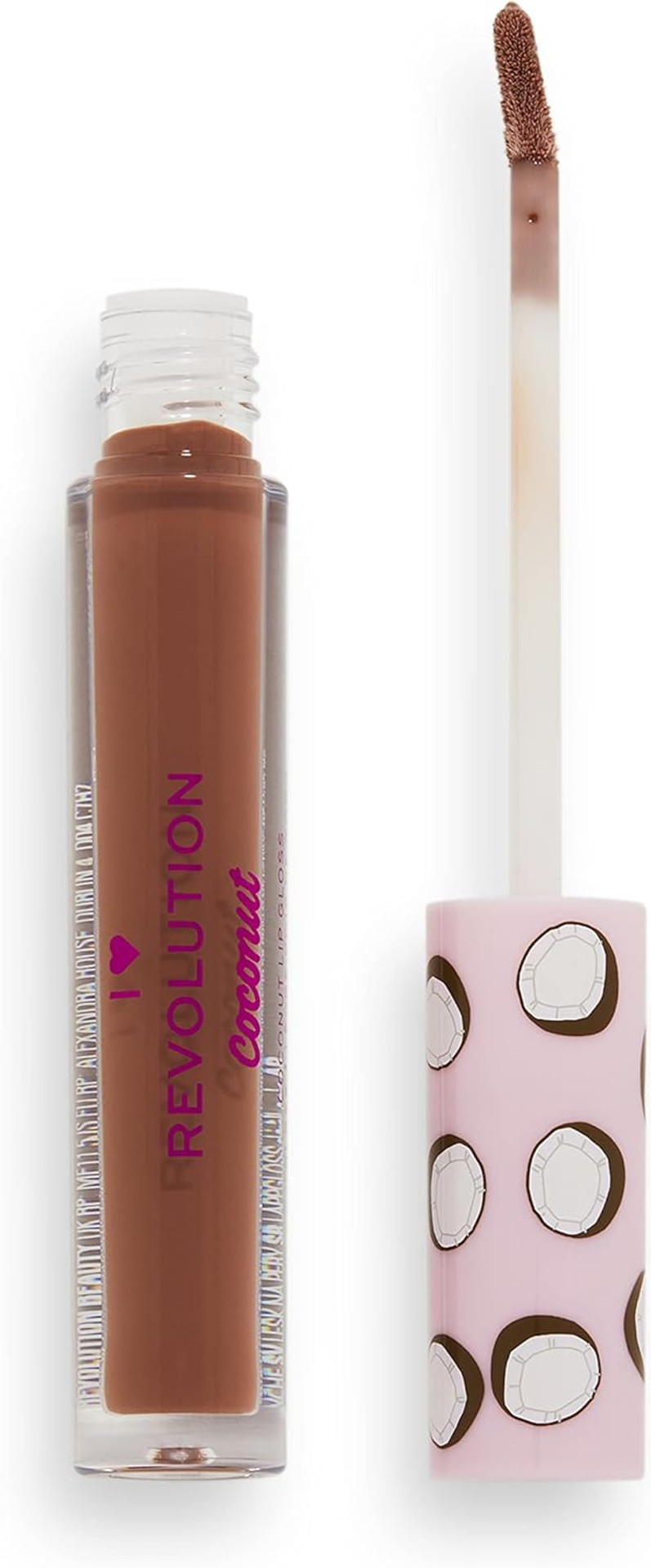 I Heart Revolution, Tasty Coconut Lipgloss, Hydrating & Non-Sticky Coconut Scented Formula, Coconut Cookie, Brown, 2.2ml I Heart Revolution, Tasty Coconut Lipgloss, Hydrating & Non-Sticky Coconut Scented Formula, Coconut Cookie, Brown, 2.2ml