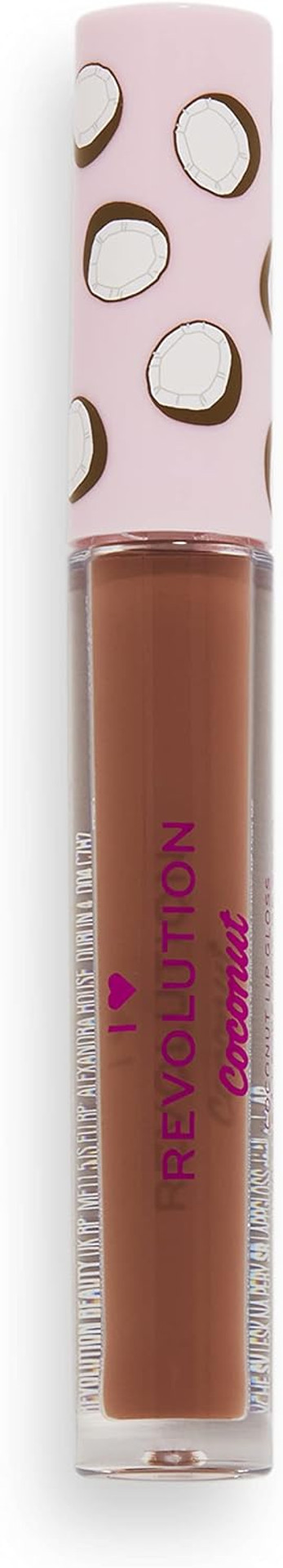 I Heart Revolution, Tasty Coconut Lipgloss, Hydrating & Non-Sticky Coconut Scented Formula, Coconut Sugar, Pink, 2.2ml I Heart Revolution, Tasty Coconut Lipgloss, Hydrating & Non-Sticky Coconut Scented Formula, Coconut Sugar, Pink, 2.2ml