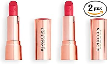 Makeup Revolution Satin Kiss Lipstick Cutie (Pack of 2)