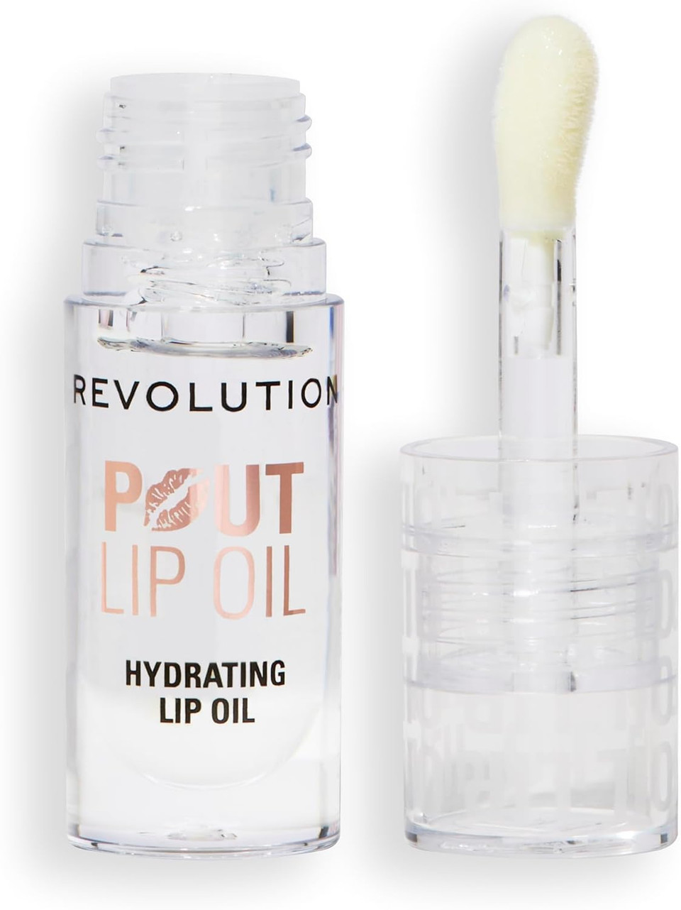 Revolution, Pout Lip Oil, Nourishing Tinted Lip Oil, High Shine, Non-Sticky Finish, Vegan & Cruelty-Free, Raspberry Pink, 4ml