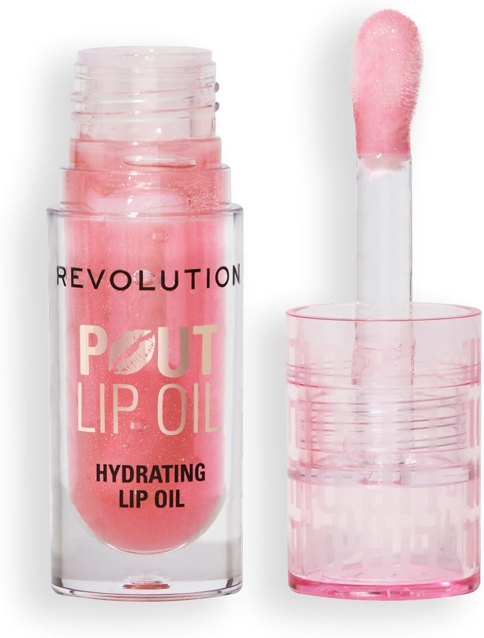 Revolution, Pout Lip Oil, Nourishing Tinted Lip Oil, High Shine, Non-Sticky Finish, Vegan & Cruelty-Free, Watermelon Pink, 4ml