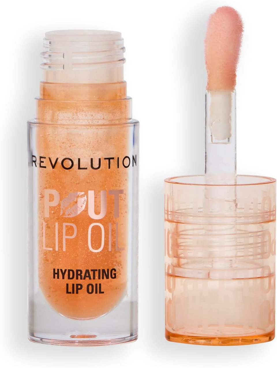 Revolution, Pout Lip Oil, Nourishing Tinted Lip Oil, High Shine, Non-Sticky Finish, Vegan & Cruelty-Free, Honey Shimmer, 4ml