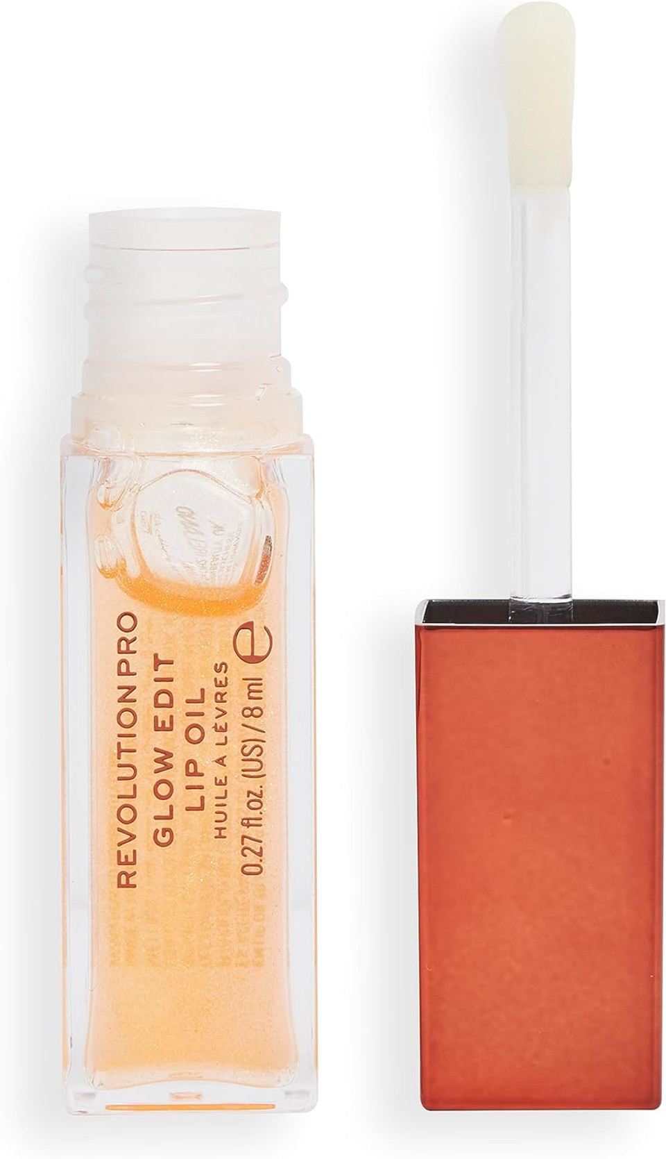 Revolution Pro, Glow Edit Shimmer Lip Oil, Non-Sticky & Hydrating Formula, Contains Vitamin E, Glossy Finish, Forever Orange, 8ml Revolution Pro, Glow Edit Shimmer Lip Oil, Non-Sticky & Hydrating Formula, Contains Vitamin E, Glossy Finish, Forever Orange, 8ml