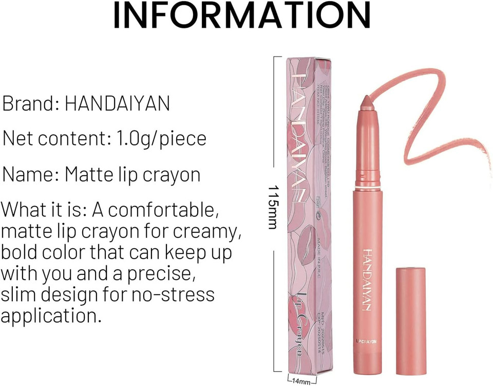 Matte Light Crayon Lipstick with Built-in Sharpener Rotary Cut Dual Purpose Waterproof Non-Drying Fade-Free Lipstick Lip Liner Set Crayon Matte Longwear Lipstick(#10) Matte Light Crayon Lipstick with Built-in Sharpener Rotary Cut Dual Purpose Waterproof Non-Drying Fade-Free Lipstick Lip Liner Set Crayon Matte Longwear Lipstick(#10)