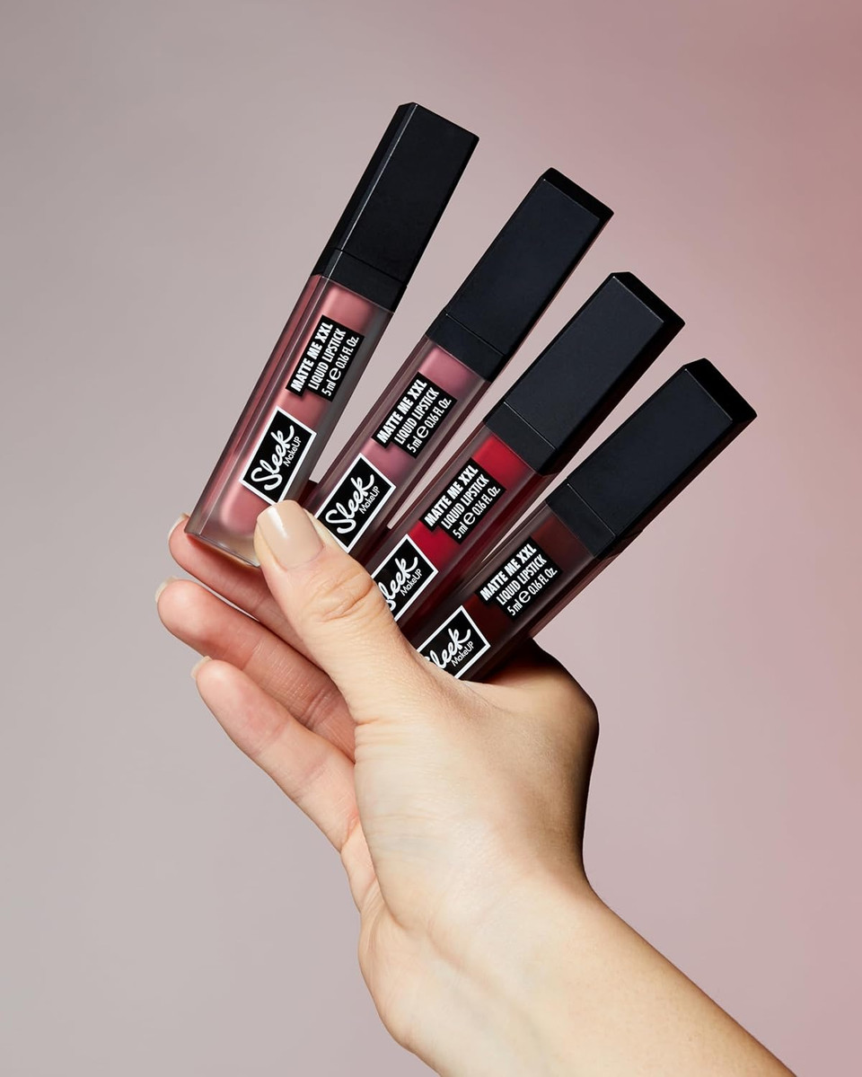 Sleek MakeUP Matte Me XXL Liquid Lipstick, High Impact Colour, Longlasting and Transfer Proof, Mauvin' On Up, 5ml