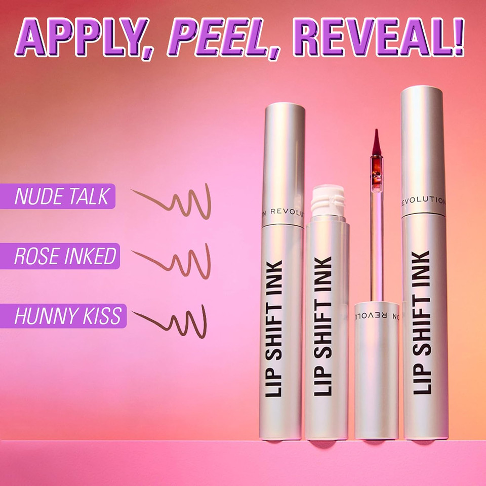 Revolution Lip Shift Ink Peel Off Lip Liner Stain, Long-Lasting, Matte Finish, Vegan & Cruelty-Free, Nude Talk, 1.8ml Revolution Lip Shift Ink Peel Off Lip Liner Stain, Long-Lasting, Matte Finish, Vegan & Cruelty-Free, Nude Talk, 1.8ml