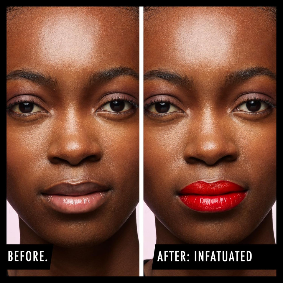 Sleek MakeUP Luxe Lip Satin Lipstick, Highly Pigmented, Hydrating, Creamy Formula, 100% Vegan, Infatuated (Red) Sleek MakeUP Luxe Lip Satin Lipstick, Highly Pigmented, Hydrating, Creamy Formula, 100% Vegan, Infatuated (Red)