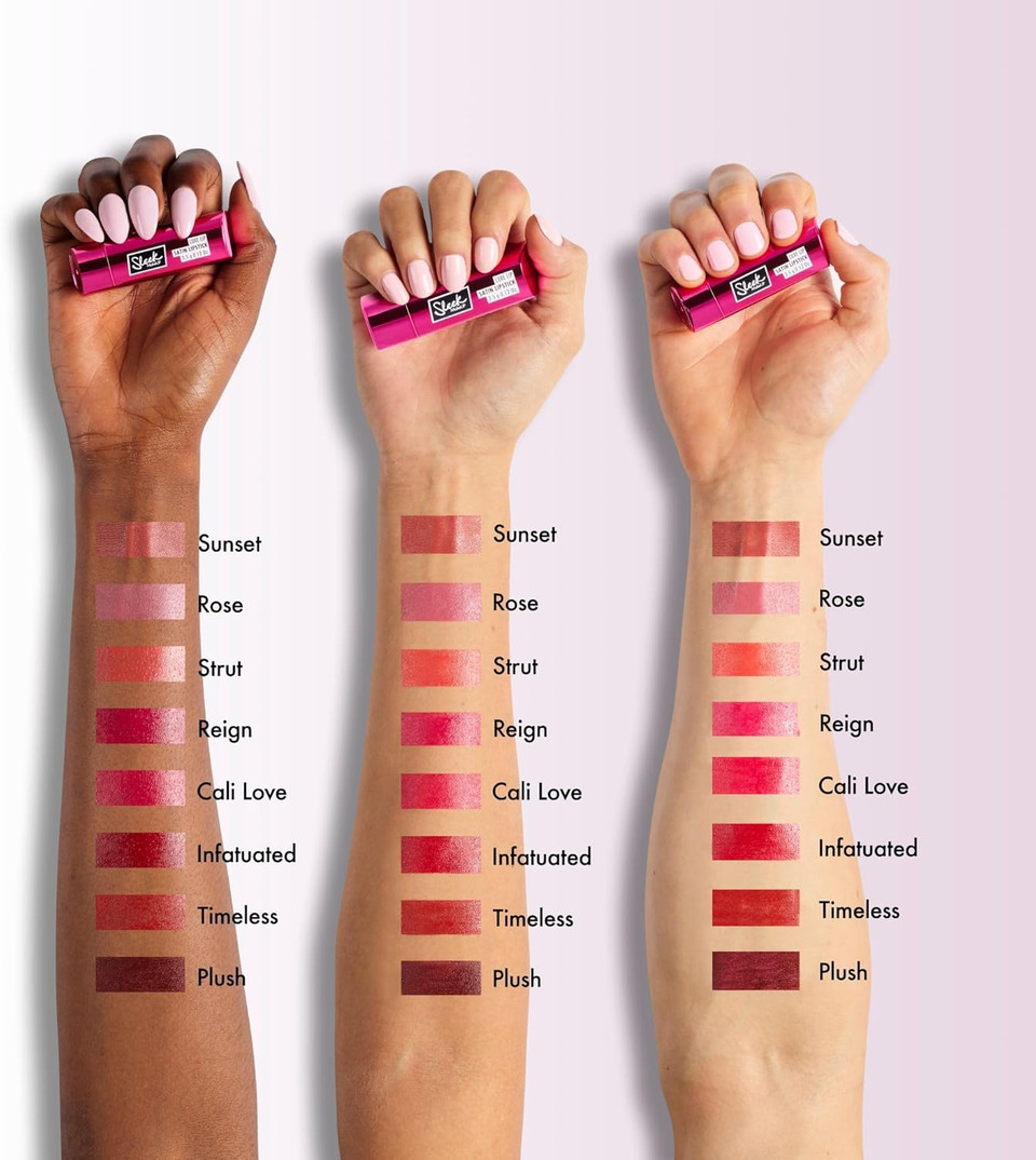 Sleek MakeUP Luxe Lip Satin Lipstick, Highly Pigmented, Hydrating, Creamy Formula, 100% Vegan, Sunset (Peach Nude) Sleek MakeUP Luxe Lip Satin Lipstick, Highly Pigmented, Hydrating, Creamy Formula, 100% Vegan, Sunset (Peach Nude)