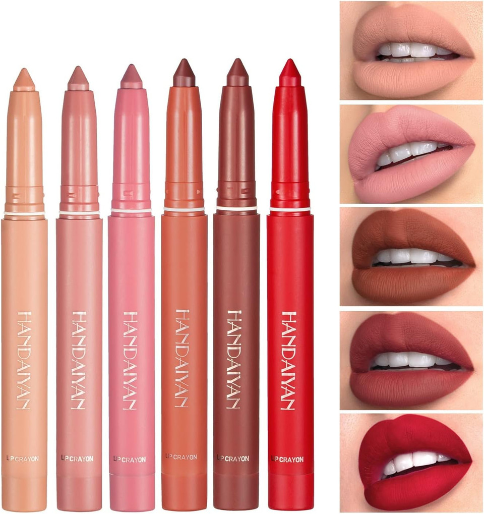 Matte Light Crayon Lipstick with Built-in Sharpener Rotary Cut Dual Purpose Waterproof Non-Drying Fade-Free Lipstick Lip Liner Set Crayon Matte Longwear Lipstick(#A) Matte Light Crayon Lipstick with Built-in Sharpener Rotary Cut Dual Purpose Waterproof Non-Drying Fade-Free Lipstick Lip Liner Set Crayon Matte Longwear Lipstick(#A)