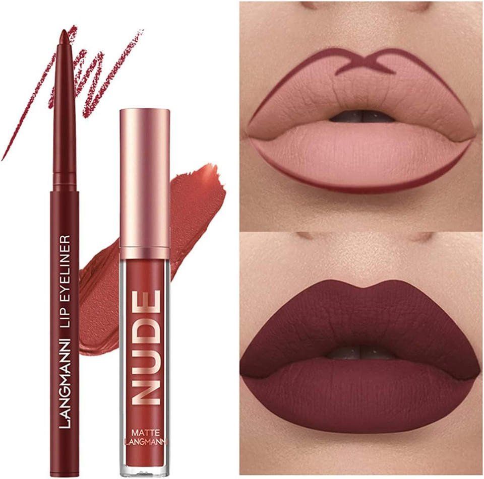 Beauty Searcher 12 pieces lipstick make-up set, 6 pieces velvety, matte, liquid lipsticks + 6 pieces lip liner pencil, waterproof, durable professional lip gloss kit lip make-up gift set Beauty Searcher 12 pieces lipstick make-up set, 6 pieces velvety, matte, liquid lipsticks + 6 pieces lip liner pencil, waterproof, durable professional lip gloss kit lip make-up gift set