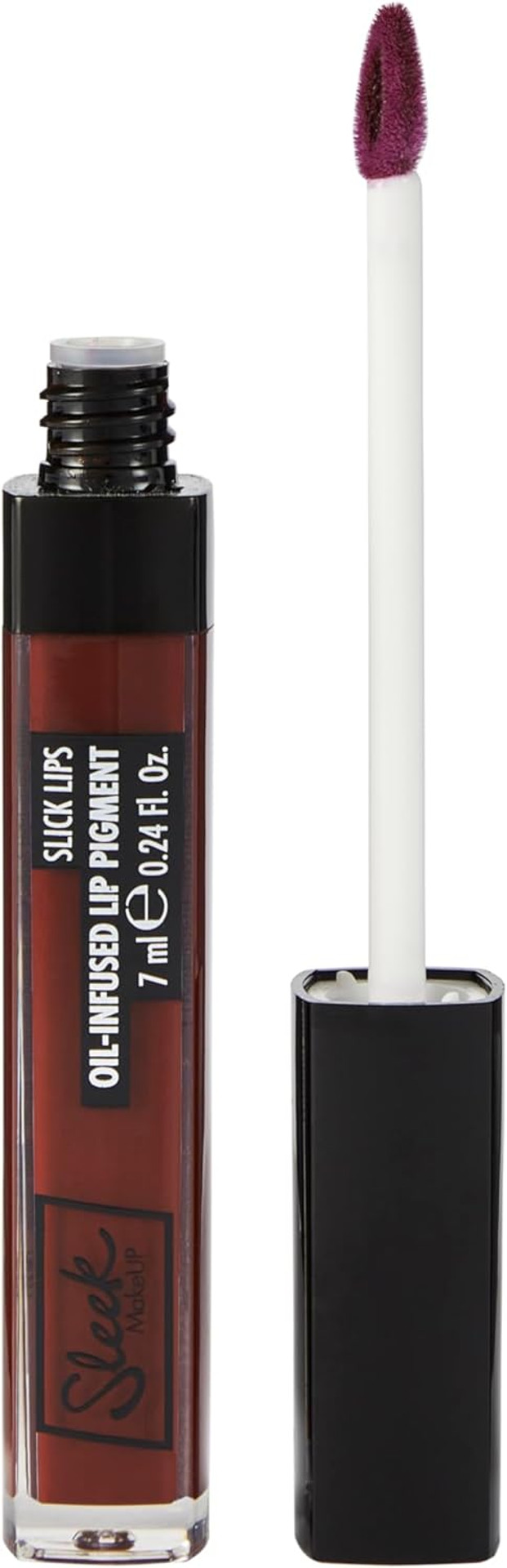Sleek MakeUP Limited Edition Slick Lip Oil-Infused Lip Pigment, Infused with Coconut Oil, Hydrates Lips, High-Shine Finish, Merlot, 7 ml Sleek MakeUP Limited Edition Slick Lip Oil-Infused Lip Pigment, Infused with Coconut Oil, Hydrates Lips, High-Shine Finish, Merlot, 7 ml