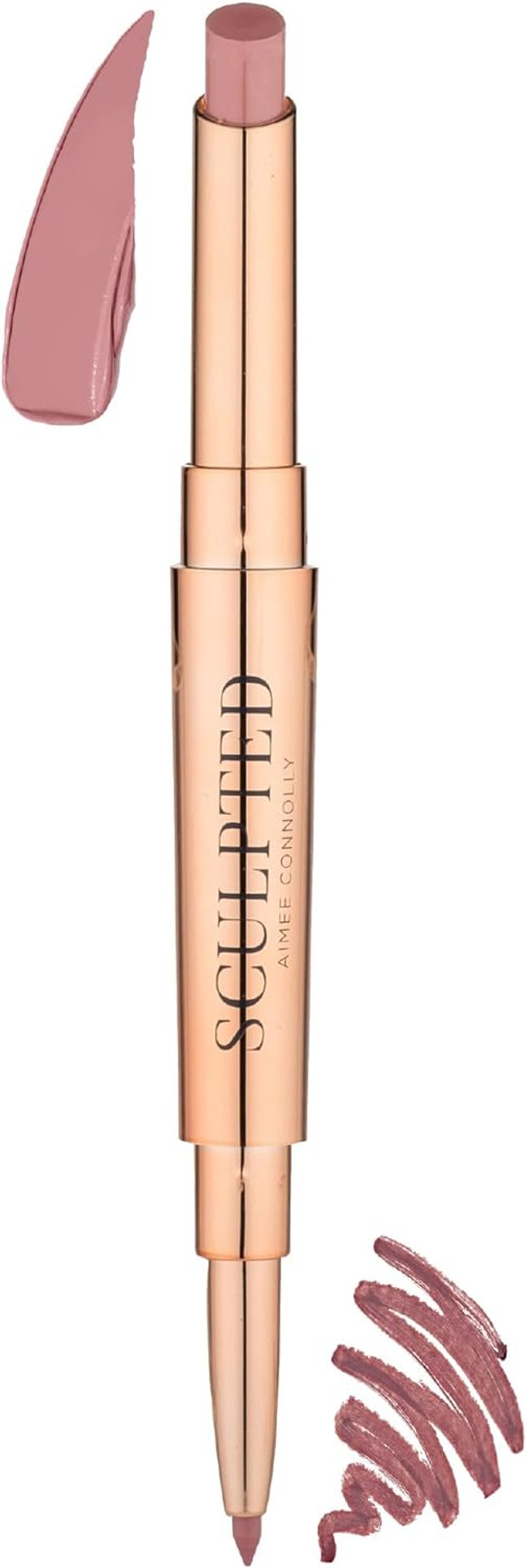 Lip Duo 2-in-1 Lipstick & Liner from Sculpted by Aimee (Naked) - Travel-Friendly, Double-Ended Lip Duo to Sculpt, Shape & Colour Lips Lip Duo 2-in-1 Lipstick & Liner from Sculpted by Aimee (Naked) - Travel-Friendly, Double-Ended Lip Duo to Sculpt, Shape & Colour Lips