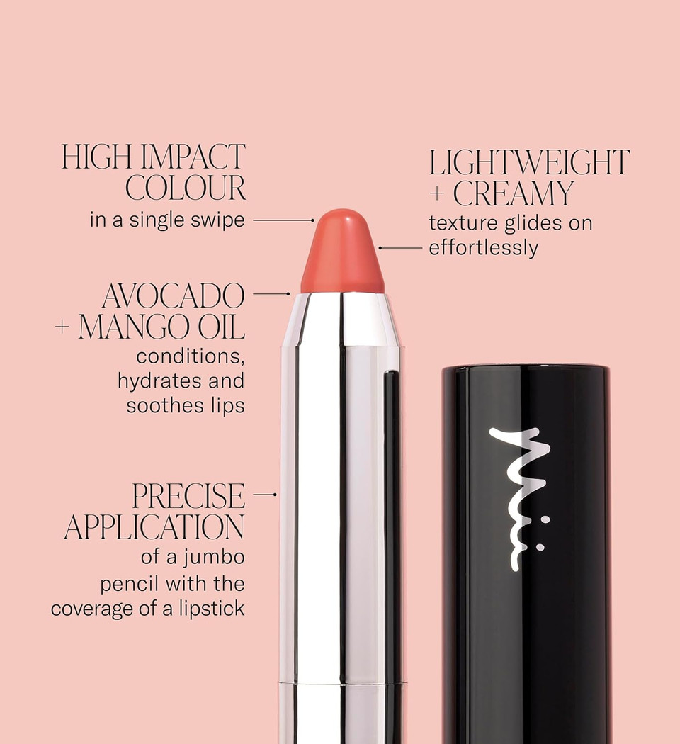 Mii Cosmetics Click & Colour Lip Crayon, Long Lasting & Highly Pigmented Lipstick, Silky Smooth Crayon with Comfortable, Non-Sticky Finish, Sun-Kissed Coral, Cognac Mii Cosmetics Click & Colour Lip Crayon, Long Lasting & Highly Pigmented Lipstick, Silky Smooth Crayon with Comfortable, Non-Sticky Finish, Sun-Kissed Coral, Cognac