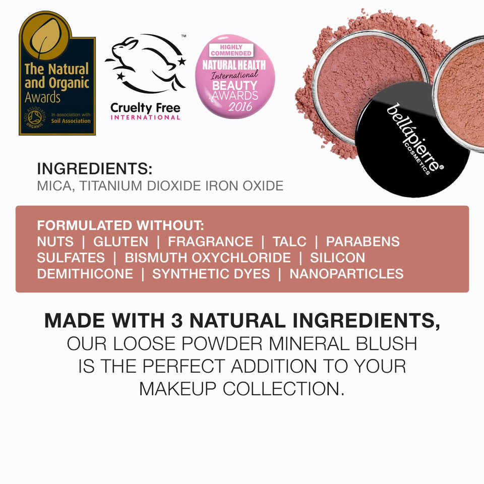 Bellapierre Mineral Blush | Warm Dewy Complexion | Non-Toxic & Paraben Free | Hypoallergenic | Loose Powder - 0.3-Ounce  Suedesuede Bellapierre Mineral Blush | Warm Dewy Complexion | Non-Toxic & Paraben Free | Hypoallergenic | Loose Powder - 0.3-Ounce  Suedesuede