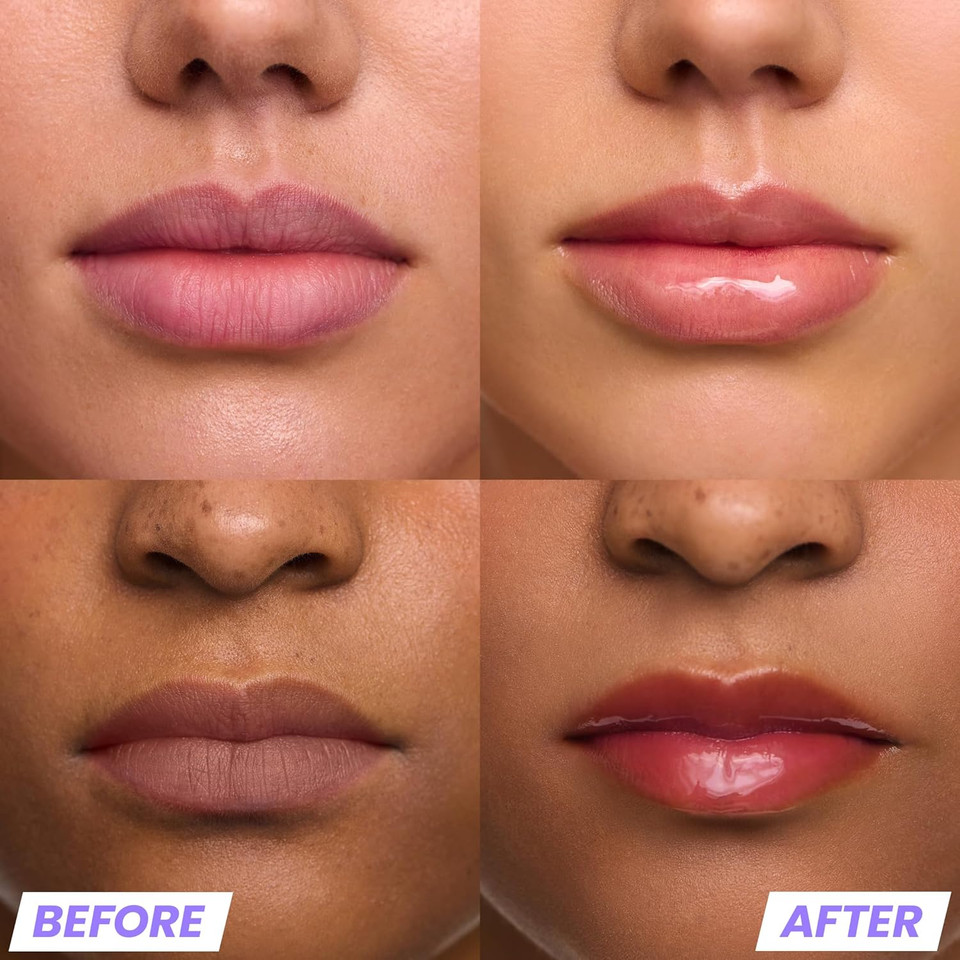 Wonderskin Lip Gloss Blading Top Gloss, Clear Glitter, Hydrating and High Shine Finish Lip Makeup (Clear Shine)